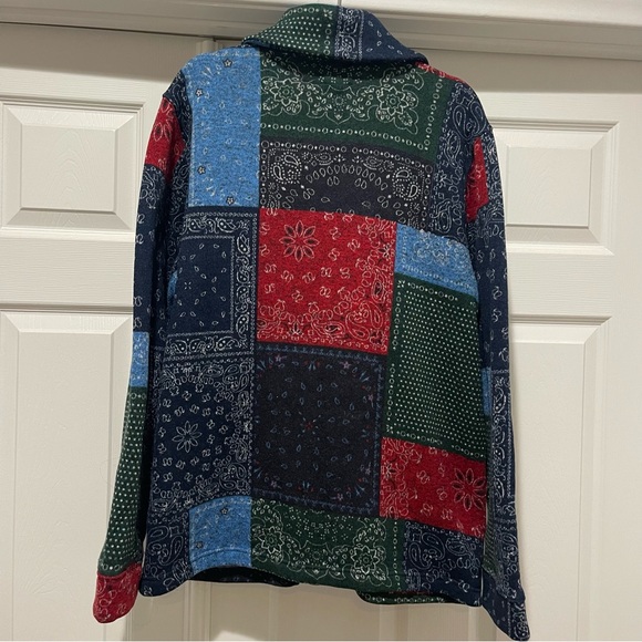 Levi's Mens XL Colorful Patchwork Cardigan - Picture 9 of 11